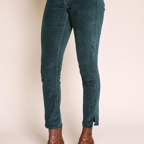 NWT 3 X 1 W3 Velvet Higher Ground Mini Split Fern Velvet Jeans - Picture 5 of 5